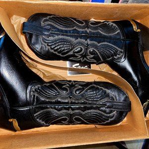 Sage Cowboy Boots, 7 D, Black, New in Box